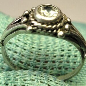 Michael Hill Sterling Silver 925 Solitaire Ring - 5mm Stone - Size 6.5 - NZ Hear